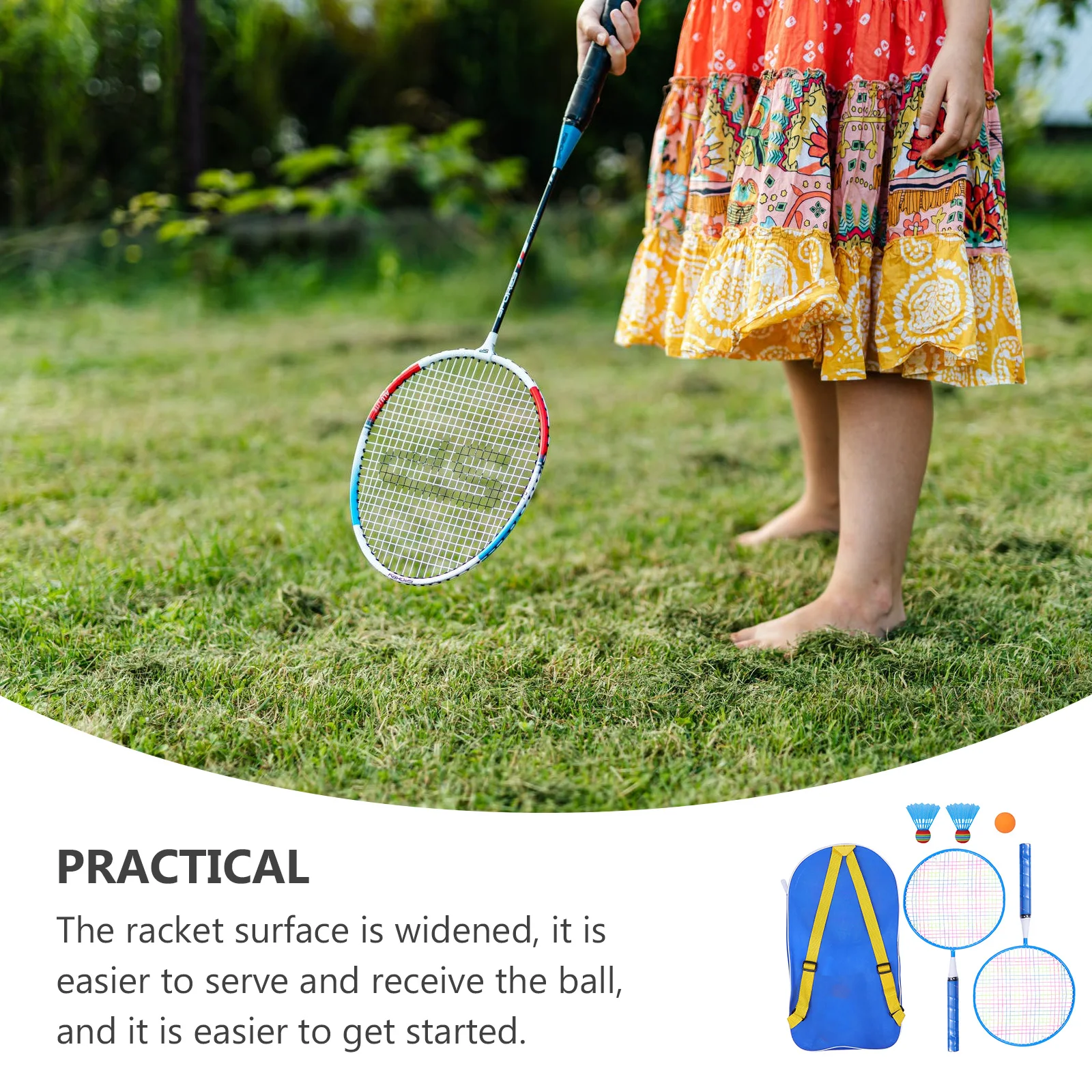 

Badminton Racket Set Lightweight Kids Rackets Sports Toys Fine Workmanship Self Training Tool Children Badminton Racket Kit Easy