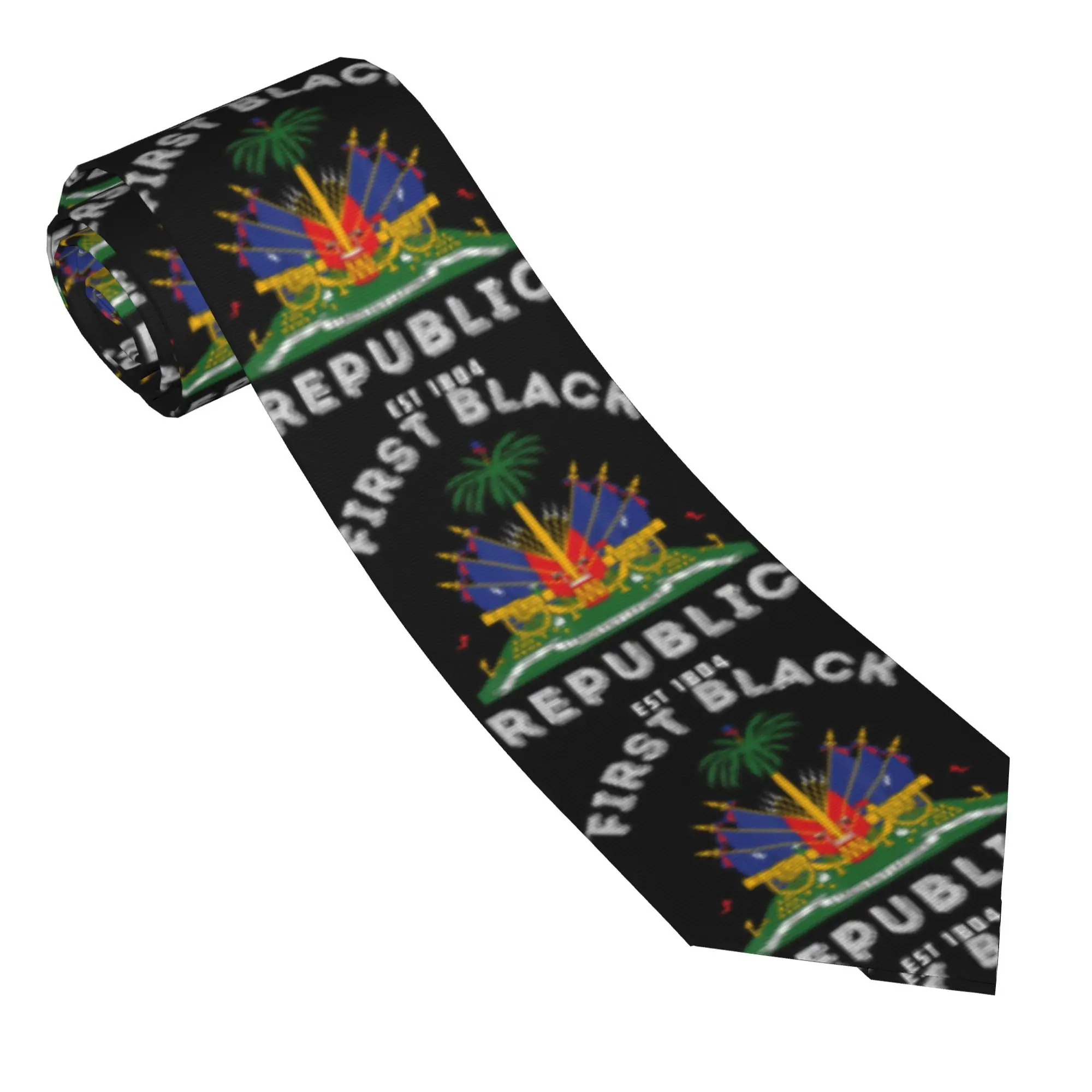 Haiti First Black Republic Since 1804 Haitian Flag Day Tie Neck Ties For Men Daily Wear Quality Collar Tie Necktie Accessories