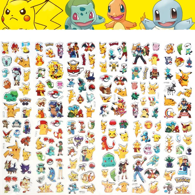 Pegatinas creativas de Pokémon para álbum de recortes, pegatina de sellado decorativa para diario DIY, etiqueta de palo, 60 unidades por lote