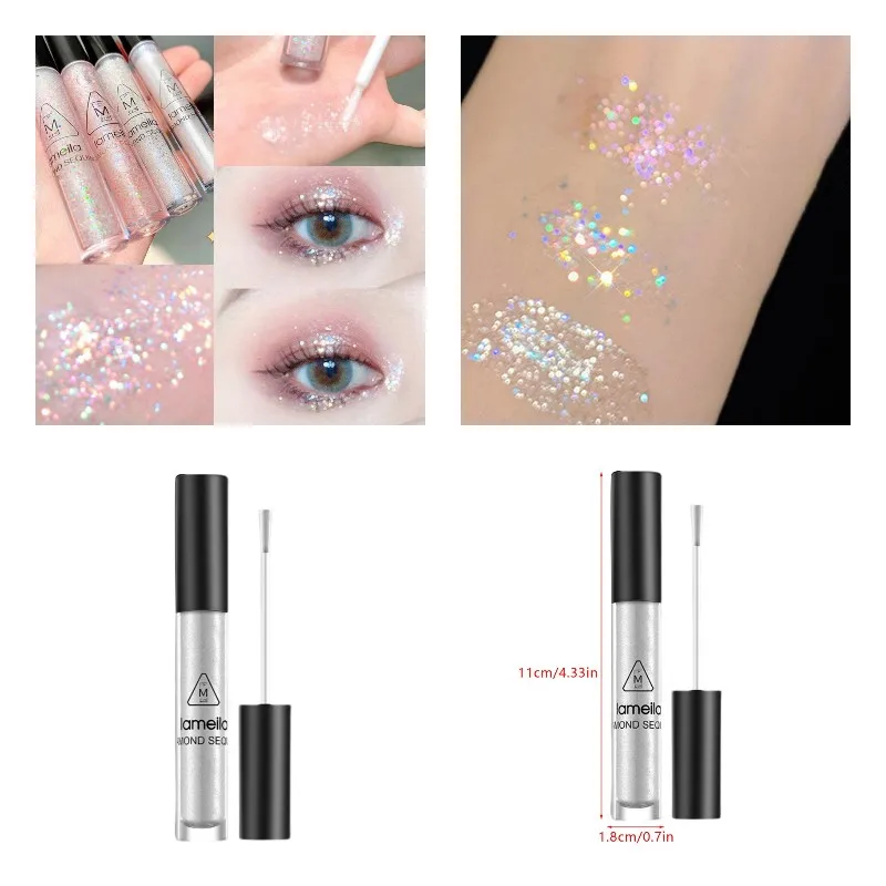 Liquid Eyeshadow Glitter Powder Highlight Pearlescent Liquid Eyeshadow Eyeliner Eyeliner Silkworm Pen Lasting Shiny Eye Makeup