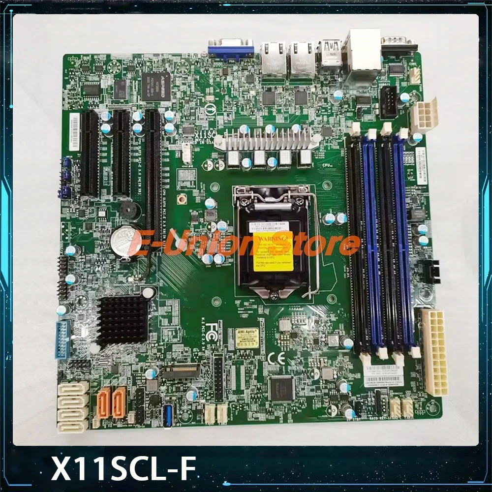 X11SCL-F Server Micro-ATX Motherboard C242 LGA-1151 DDR4 Support 8th/9th Generation Core i3 E-2100 E-2200