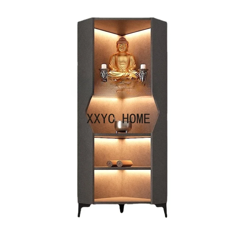 

Modern Minimalist Corner Buddha Shrine Home Desk for Worship Table for God of Wealth
