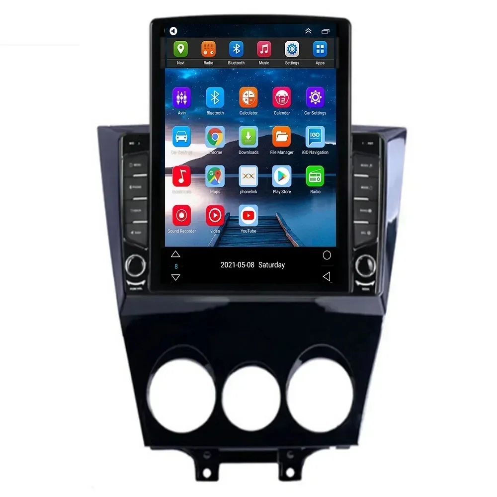 Autoradio Android 13, Navigation GPS, Stéréo, Carplay, DSP, RDS, Caméra, Lecteur Vidéo, 2 DIN, pour Voiture Mazda Jas8 (2003-2010)