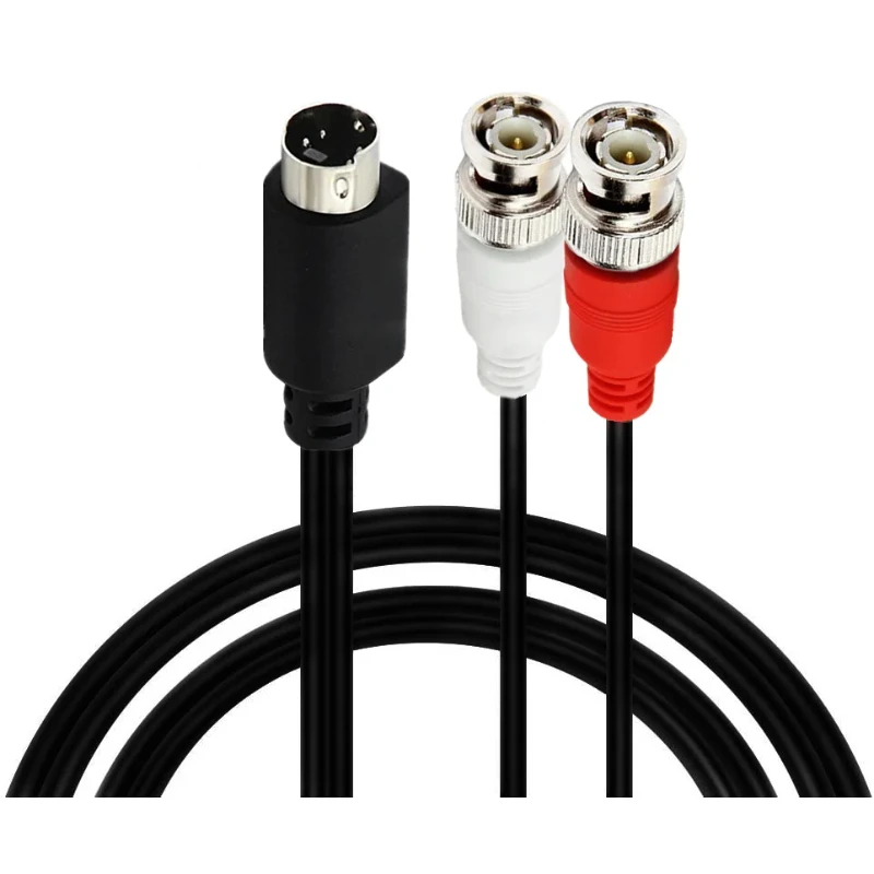 Cable de vigilancia s-video de 4 pines macho 'y', s-video 4p Mini 4p a 2 Bnc macho a macho, adaptador de línea de conector Mini Din 4p