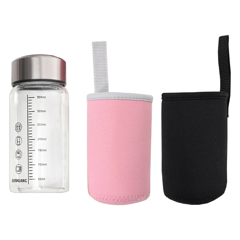 

Thermal Resistant Glass Water BottleGraduated Scale Design For Summer Outdoors