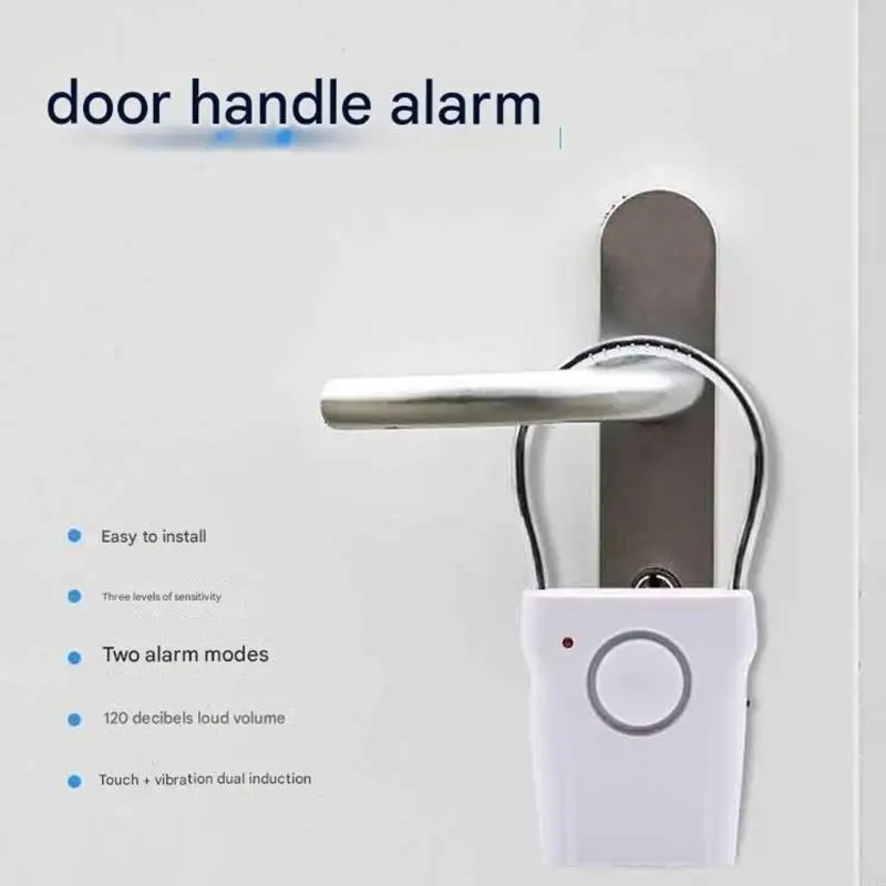Drahtlose Tür-Fenster-Alarmsensoren, 120 laute Sirene, Touch-Vibrationsalarme, drei einstellbare einfache Einrichtung,