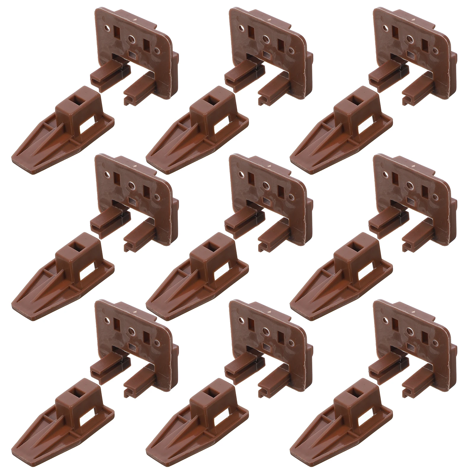 

10 Sets Drawer Rail Positioner ABS Center Mount Bottom Dresser Slides Stopper Repair Compatible Various Types Easy Installation
