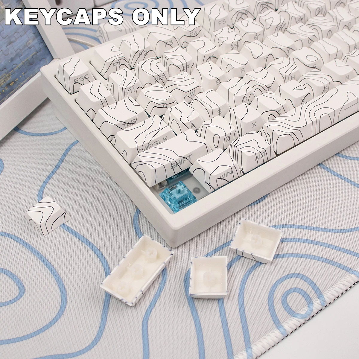 Imagem -06 - Teclado Mecânico Keycaps Grupo Dye-sublimated Keycaps Linear Side Pbt Translúcido Fit para mx Cherry Gateron Switch 131 Chaves