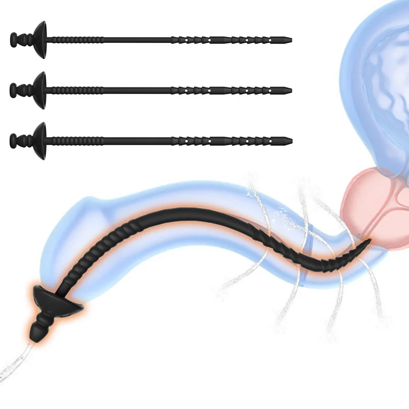 Insert Urethral Catheter Dilator Penis Plug Syringe Injection Horse Eye Stimulation Long Uretre Sounding Sex Toys for Men Gay view 3