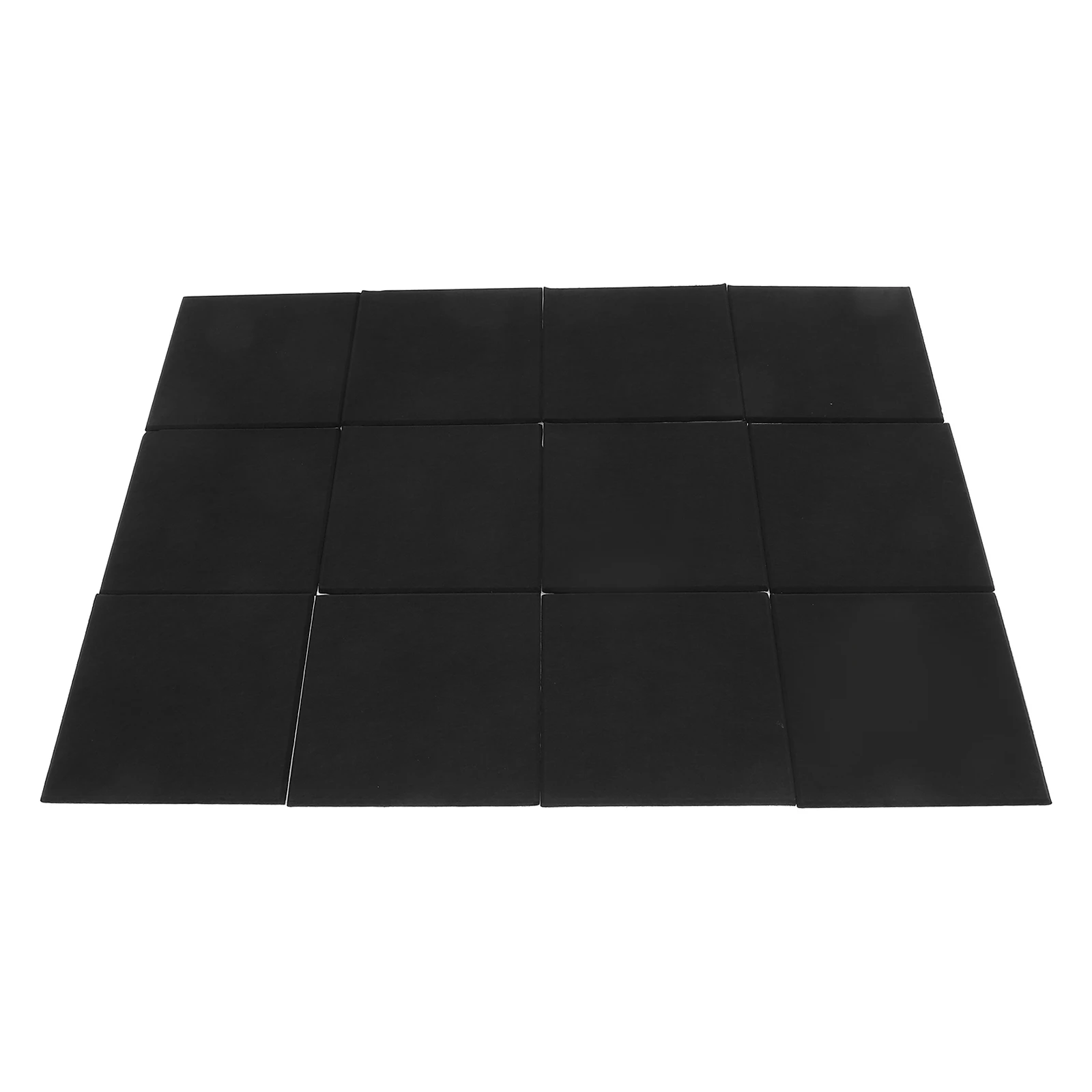 

12Pcs Durable SelfAdhesive FireResistant SoundProof Wall Board For Studio Acoustic Treatment HomeTheater NoiseReduction Panels