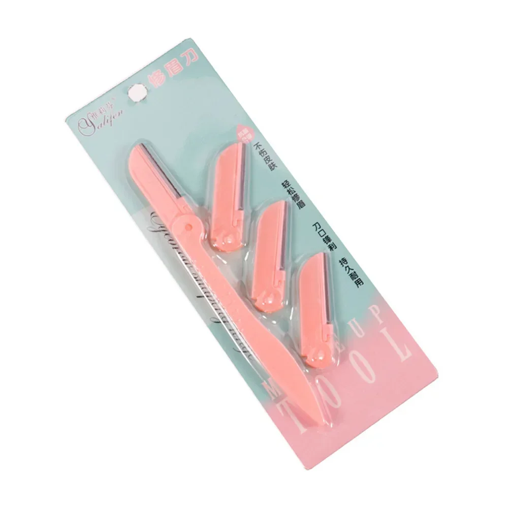 4 teile/satz Augenbrauen trimmer Augenbrauen Rasiermesser Gesicht Körper Haaren tfernung Rasierer Augenbrauen Klingen Schere Frauen Profiler Schönheit Make-up-Tools