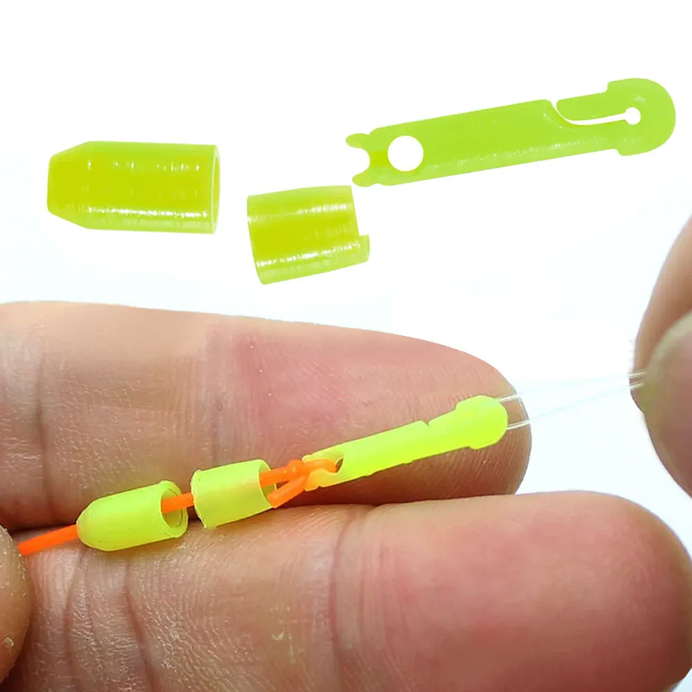 

20pcs Fishing Line Hollow Red/Yellow Connector Bead Quick Change Elastic Feeder Rig Connect Tool Carp Fish Tackle Accessories