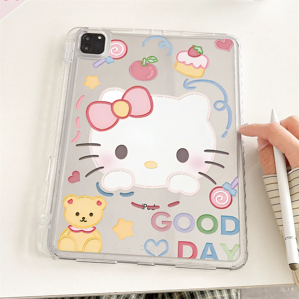 

Для iPad Pro 11 Air 4 5 11 дюймов 11th Case Funda 10th 10.9 Gen 10.2 7th 8th 9th Pro10.5 9.7 Mini6/7 8.3 Акриловый чехол Hello Kitty