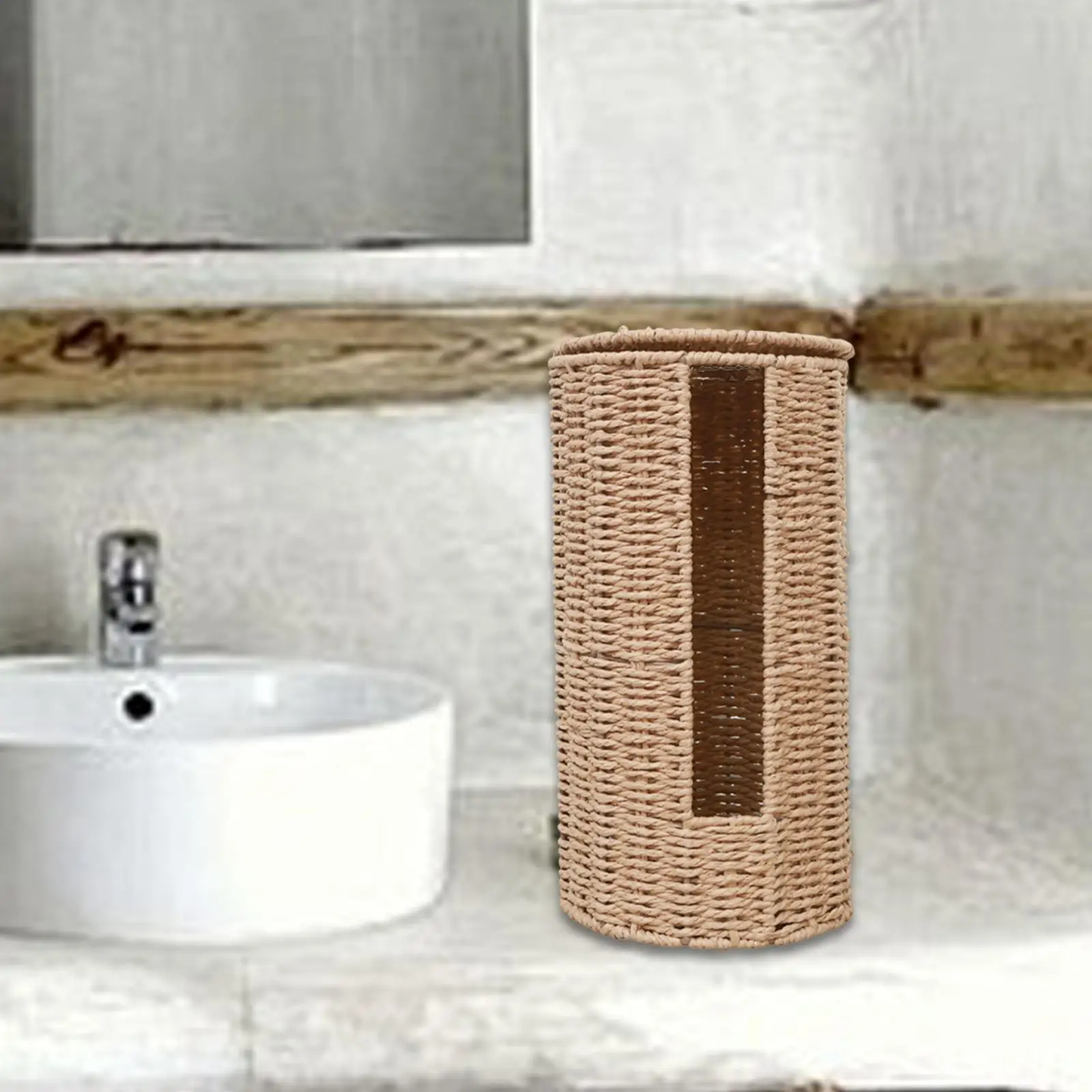 

Woven Storage Basket Organizing Functional Bin for Home Kitchen Living Room