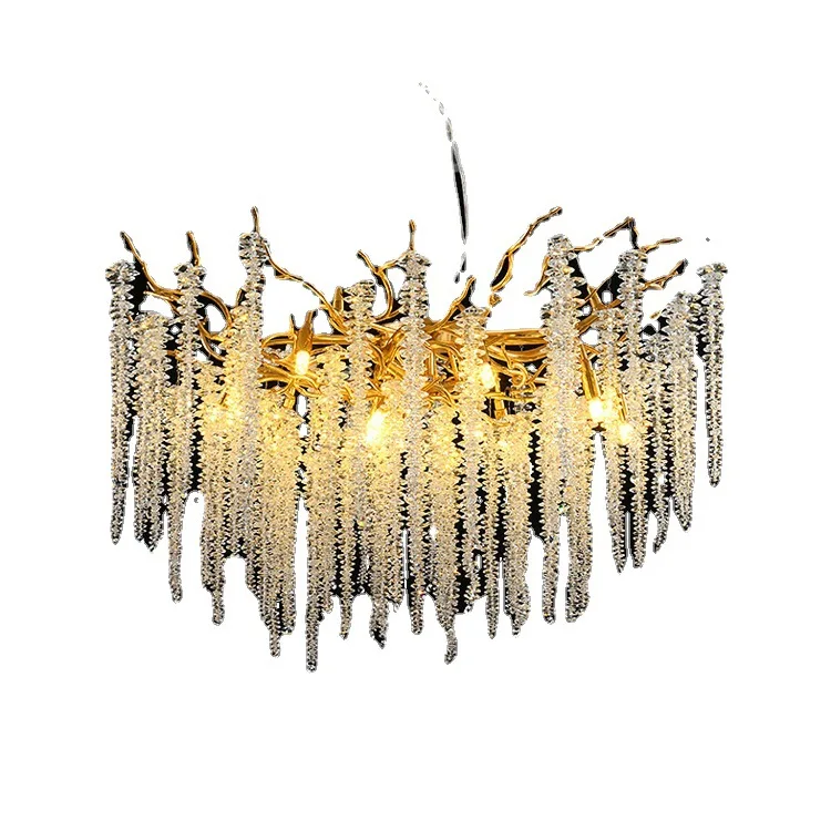 

New, light luxury, crystal chandelier, French, luxury branch, lamp
