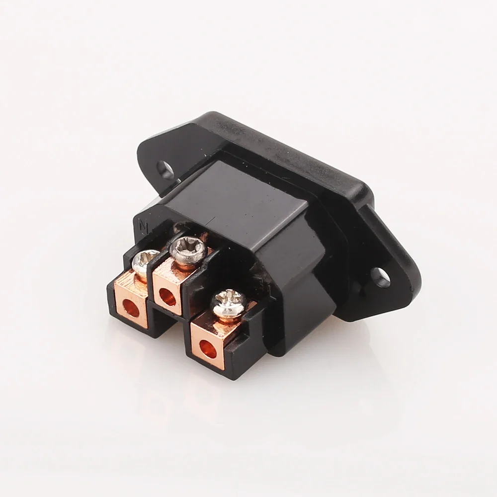 2 قطعة X Hifi الصوت Hifi موصل محول القابس مقبس IEC مطلي بالنحاس