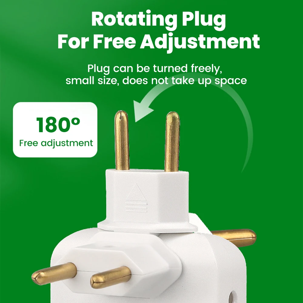 EU/US Extension Charger Adapter 4 In 1 180° Rotatable Socket Converter For Phone EU/US Electrical Plug USB Type C Travel Adapter
