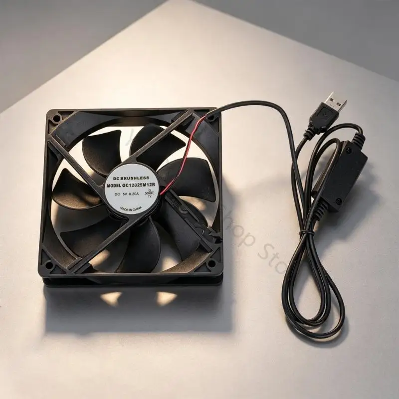 96BA USB-betriebener 120-mm-Lüfter mit dreistufiger Steuerung zur Gerätekühlung – Detail 5
