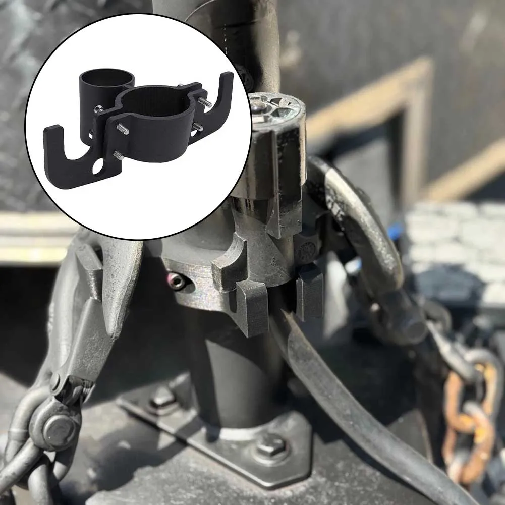 RV Towing Chain Organizer Heavy Duty Anti Rust Aluminum 7 Way Trailer Connector Holder for Efficient Towing Setup