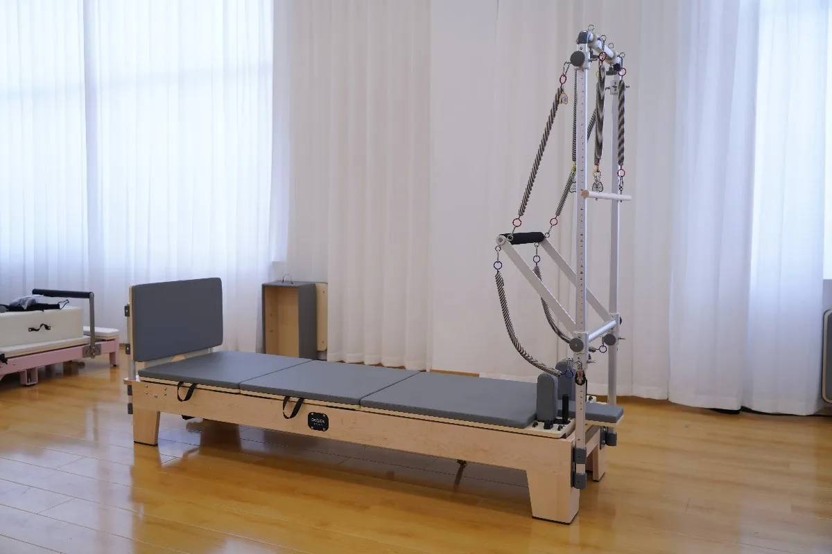 مابل معدات الاستوديو عالية الجودة الصالة الرياضية اللياقة البدنية آلة الخشب أداة بيلاتيس المصلح #2