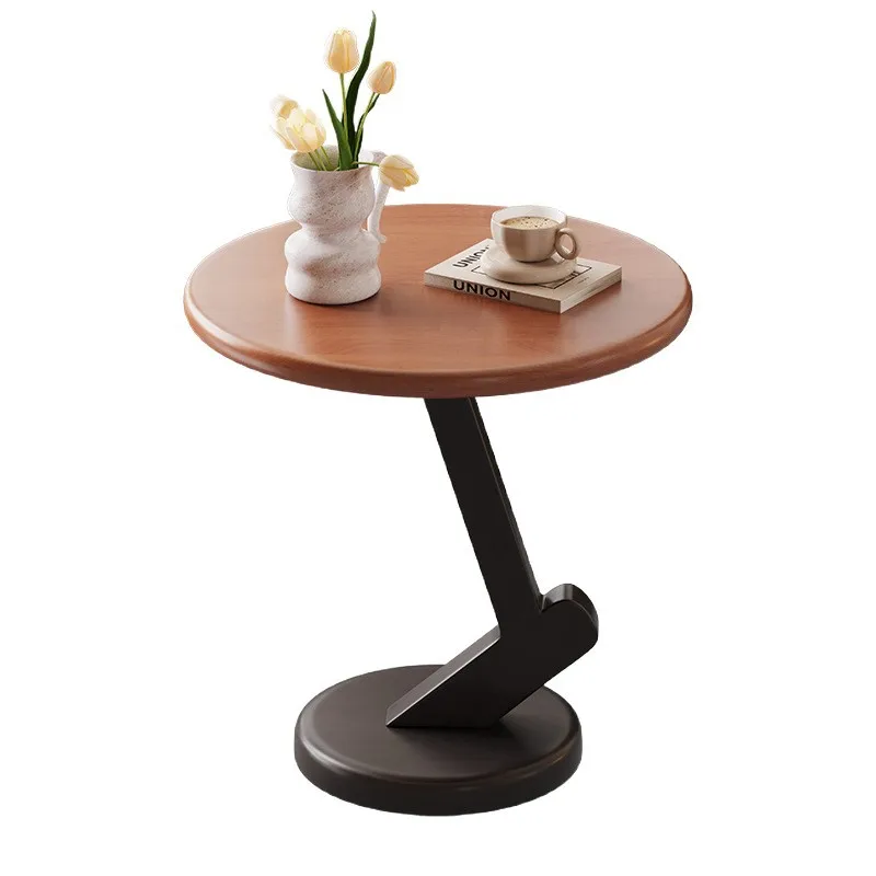 Modern simple living room solid wood tea table small apartment side few balcony coffee table bedside shelf