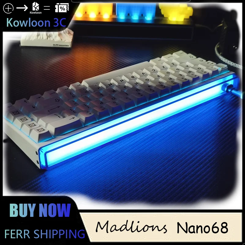 MADLIONS Nano68 Pro Mechanical Keyboard Magnetic Switch RT 0.01 Gaming RGB 8k RT0.01mm Black Wired Hot Swapping 0 Dead Zone