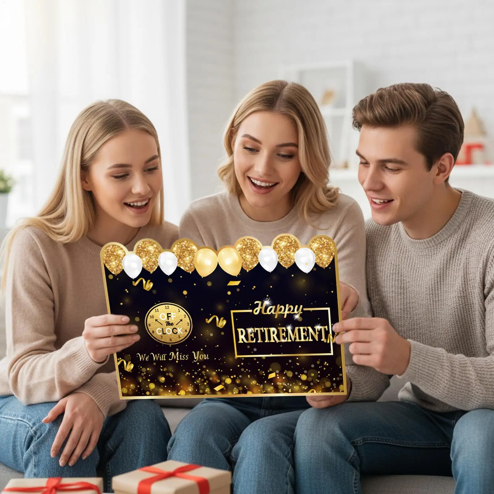 بطاقة عيد ميلاد كبيرة لوازم الحفلات مع مغلف بطاقة تهنئة ضخمة لحفظ الذاكرة والاحتفال بعيد الميلاد والتجمع العائلي