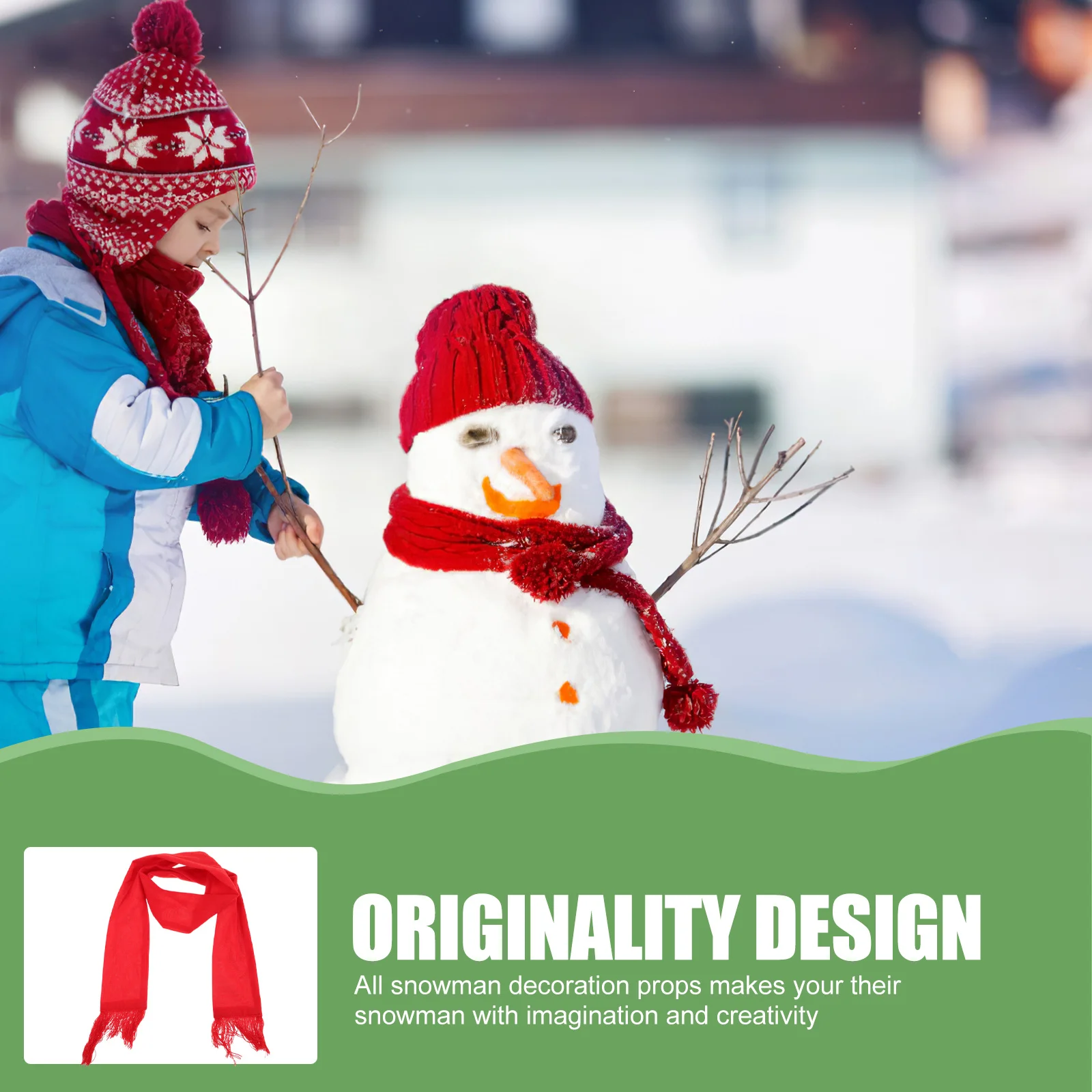 

1Set DIY Snowman Decoration Kit Festive Snowman Props for Christmas Decor Outdoor Creative Family Craft Activity
