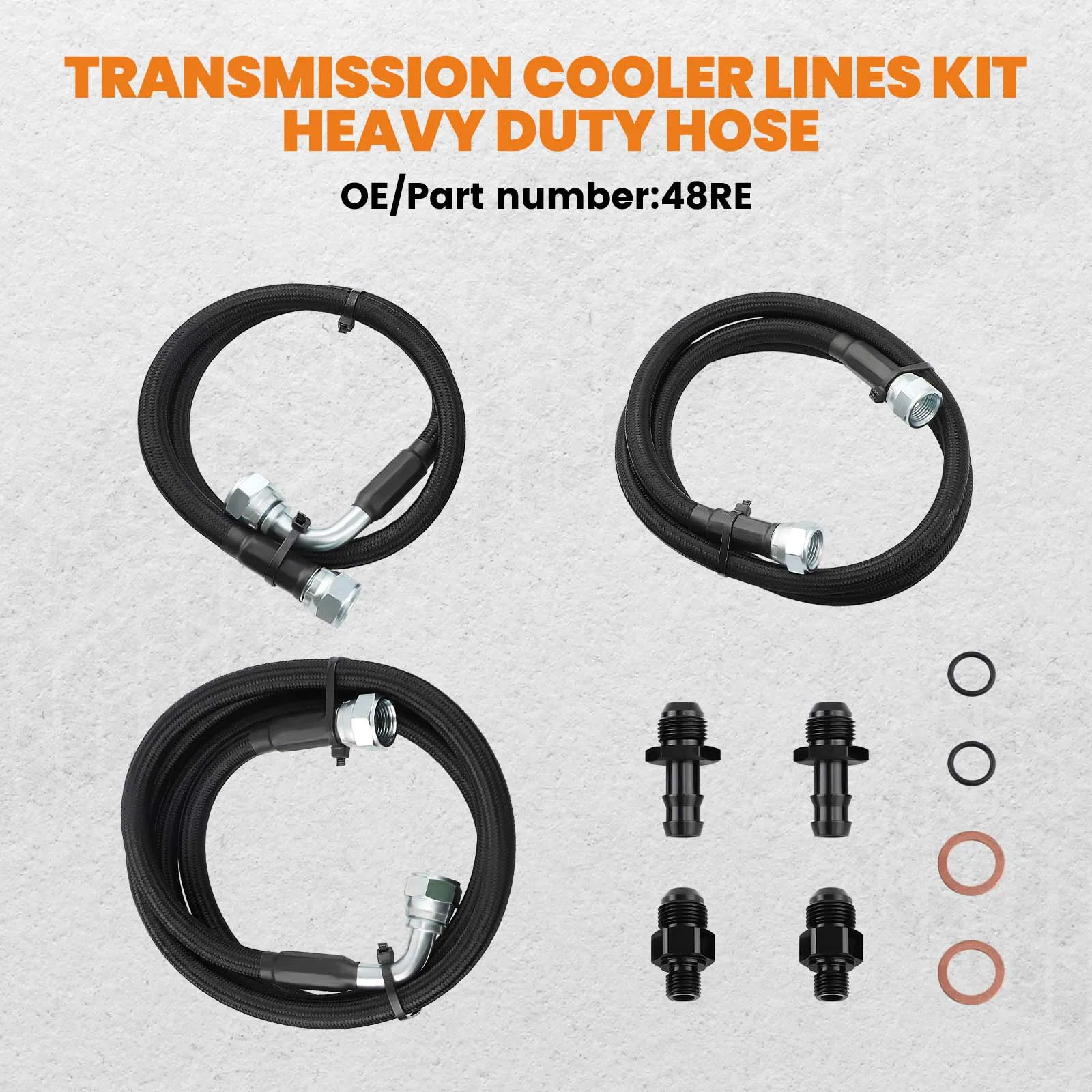 

Transmission Cooler Hose Line Kit for Dodge Ram Cummins 5.9L 48RE 03-07 New