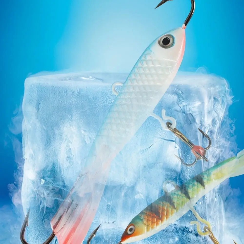 2024 12g/7cm Winter Ice Fishing Lure AD-Sharp Artificial Ice Fishing Lure Balancer Walleye Spoon Metal Lures Diamond