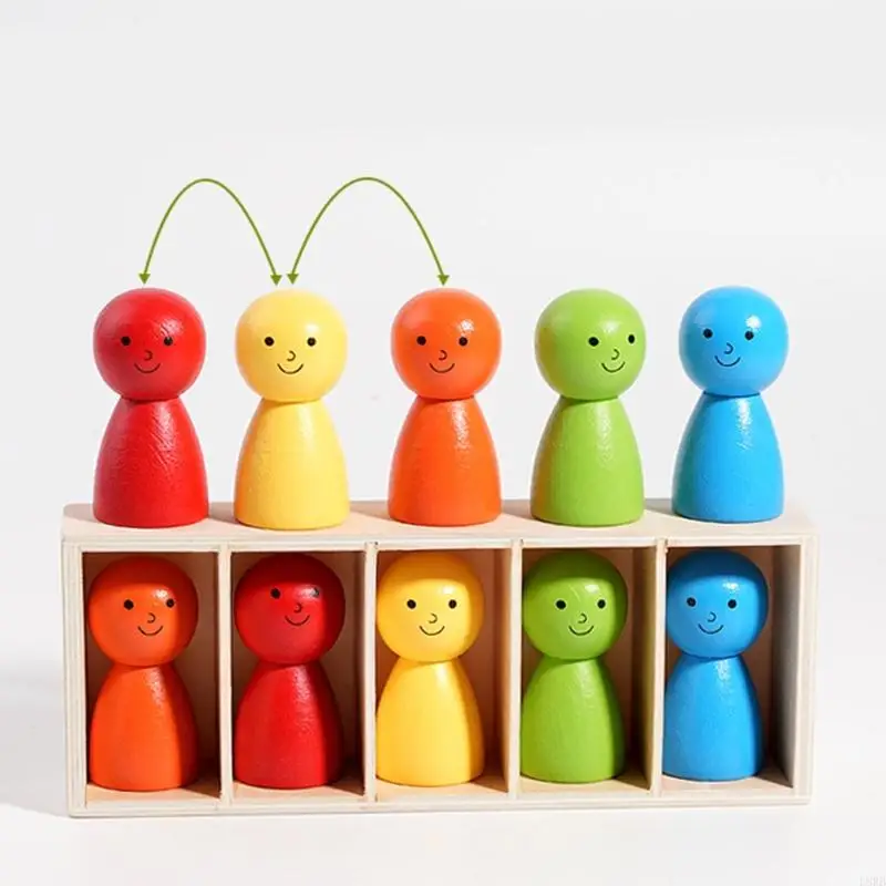 Natural Color Matching Toy Cognitive Skill Development For Preschool Children L8RB