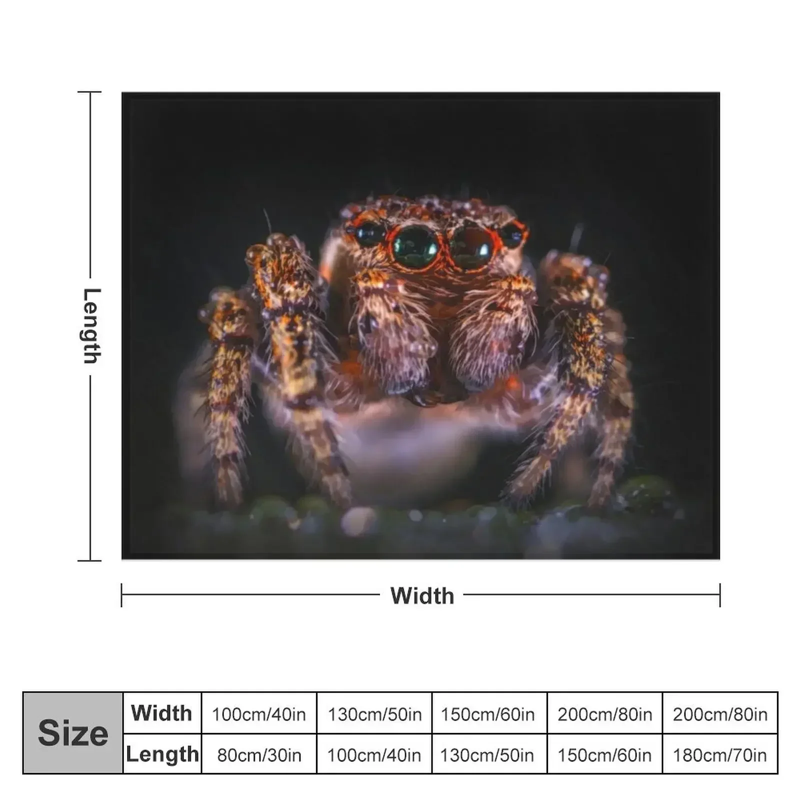 Jumping Spider Throw Blanket Luxury Designer blankets and throws valentine gift ideas Blankets