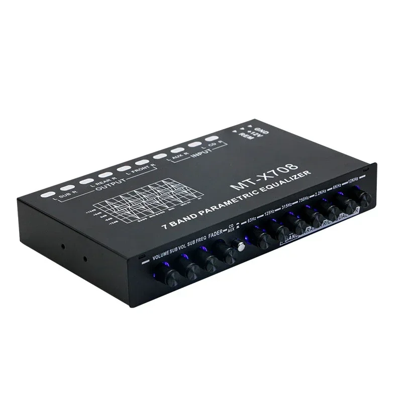7-Segment sound lossless dsp high-power modified car audio power amplifier audio processor