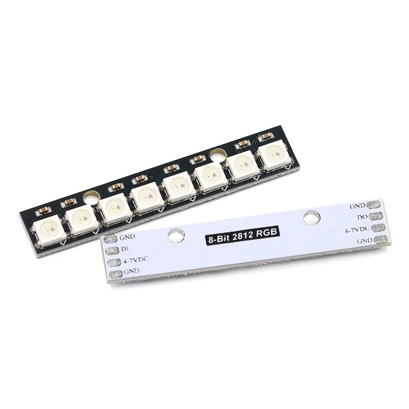 10pcs/lot 8-bit WS2812 5050 RGB LED with built-in full-color driver color light development board WS2812B 256 colors