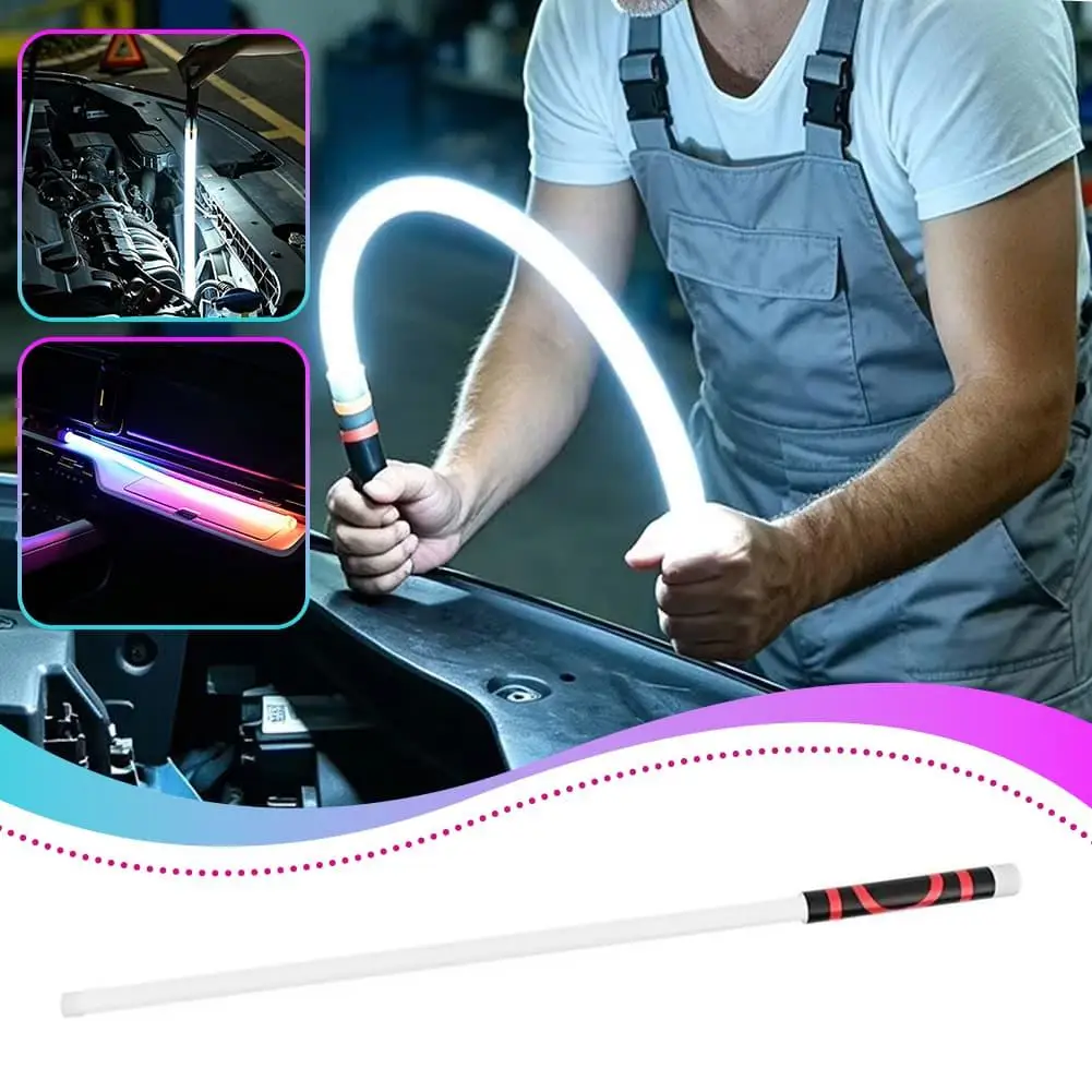 New 73cm Flexible Silicone LED Flashlight Stick High Lumens Rechargeable Work Light Portable Inspection Lamp for Car Repair