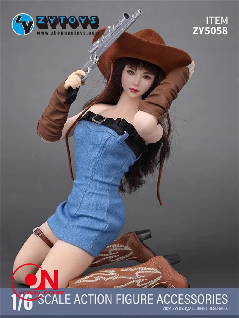 ZYTOYS ZY5058 1/6 échelle femme soldat occidental bretelles Denim jupes ensemble de vêtements pour corps de figurine d'action de 12 pouces