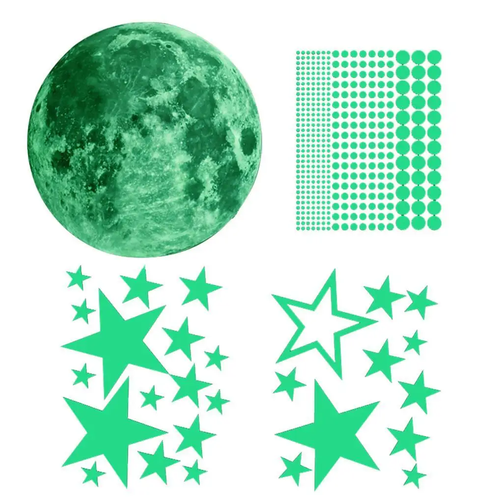 435 Pieces Wall Stickers Luminous Stickers Star And Moon Fluorescent Stickers for Bedrooms Children’s Rooms Starry Sky Stickers