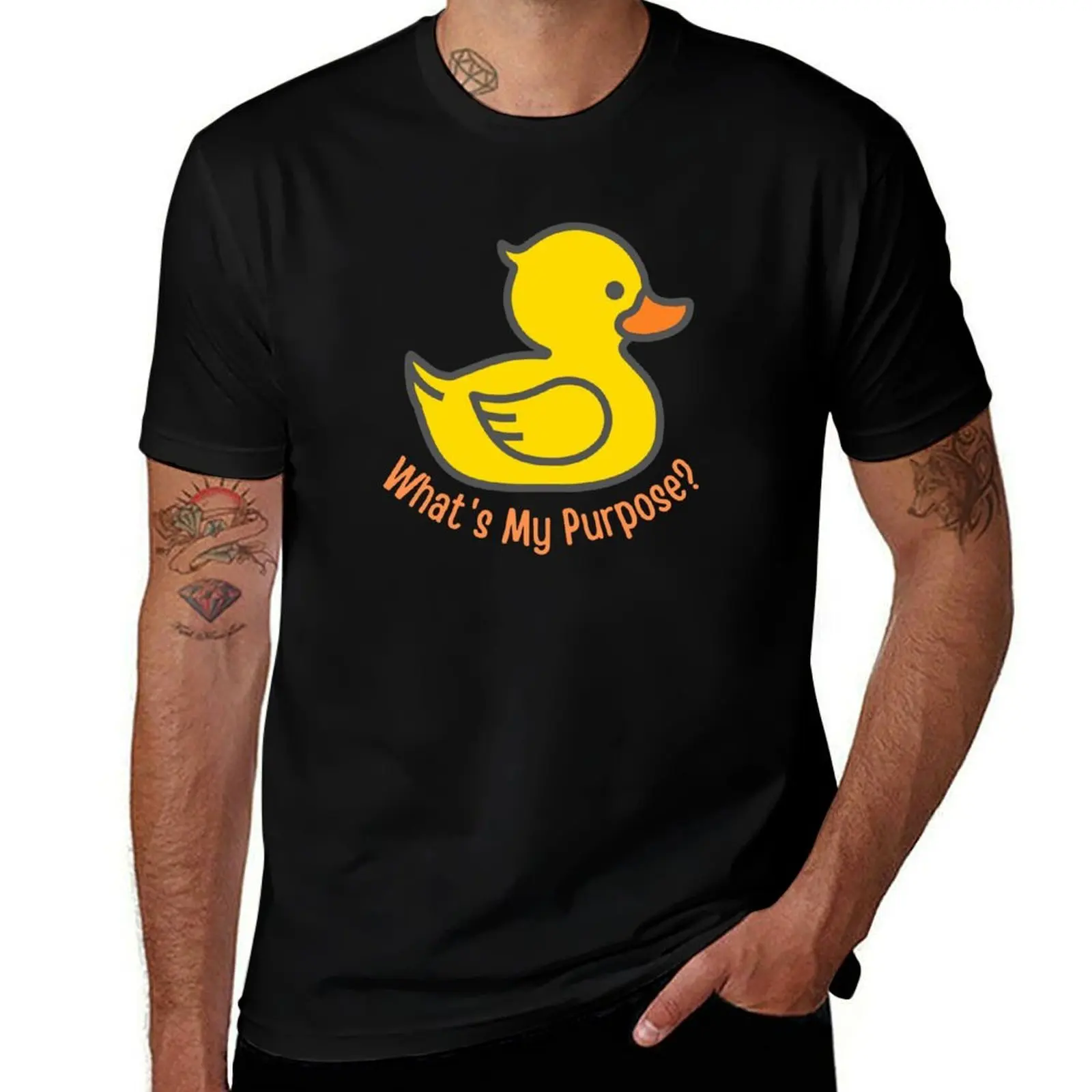 

Even Rubber Ducks Want to Know Their Purpose T-Shirt funny gifts custom shirt t shirt for men