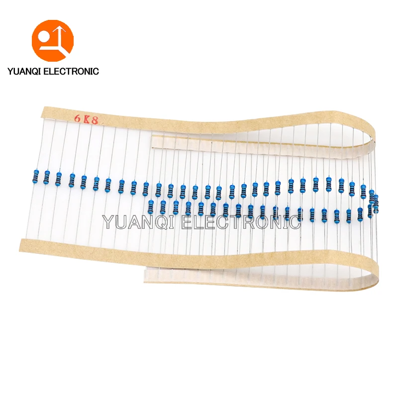 2500pcs 1/4W Metal Film Resistor Assorted Kit 50Values Each 50pcs 1R - 10M ohm Resistance 1% Set DIY Components Sample Set