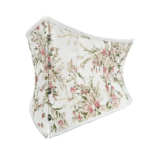 Imagen 2 del producto Corsé debajo del busto para mujer, ropa interior Sexy, adelgazante de cintura, moldeador de cuerpo, corpiño, Top Floral con cordones, faja Korsett