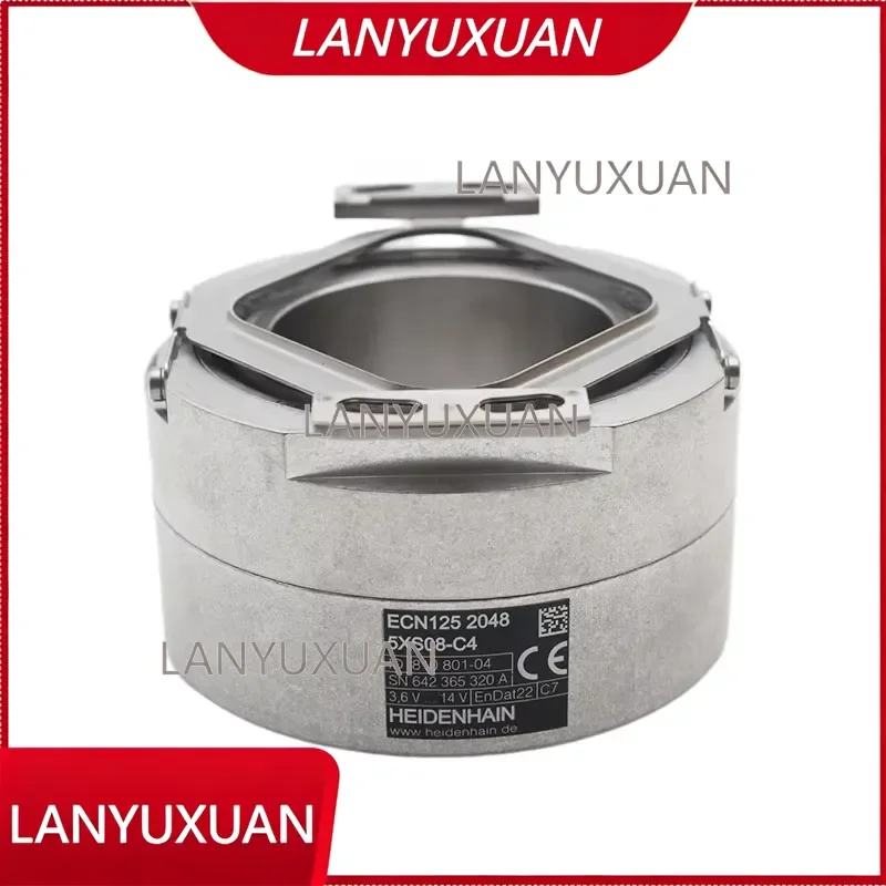 Heidenhain ECN 125 2048 5XS08-C4 Singleturn Flange Socket Encoder ID:810801-04 with ID:634265-02 Cable