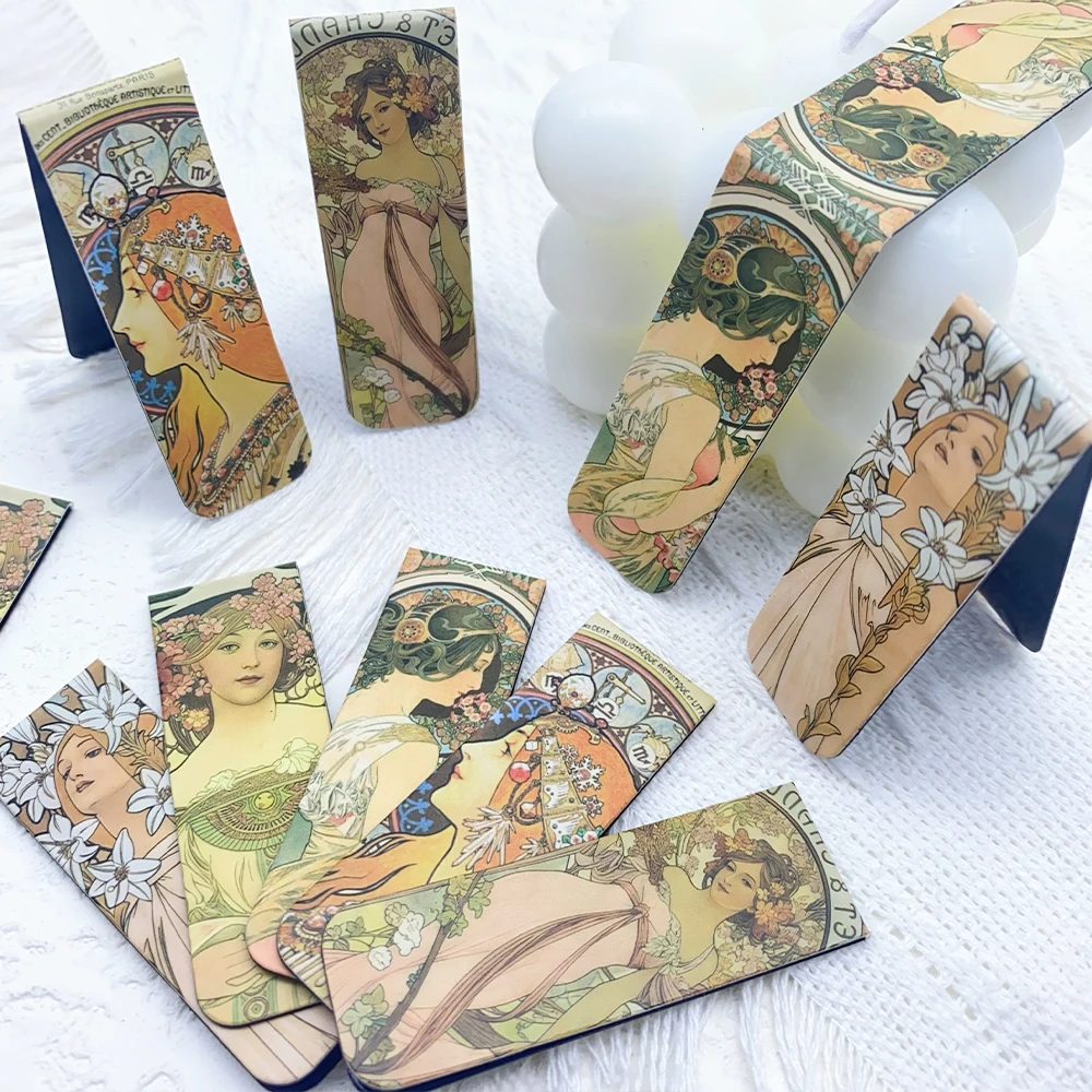 5pcs Classical Woman Magnetic Bookmark Reading Pages Books Annotated School Stationary Supplies DIY Creative Aesthetic Bookmark