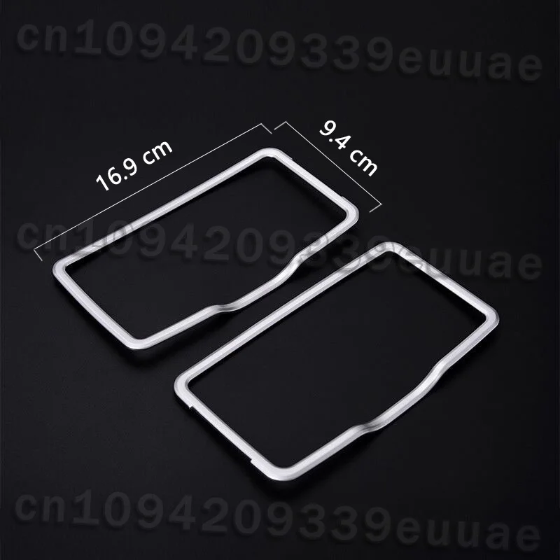 Car Styling Center Console Cosmetic Mirror Frame Decoration Sticker Trim For Mercedes Benz ML CLA GLE GLC A B C E Class