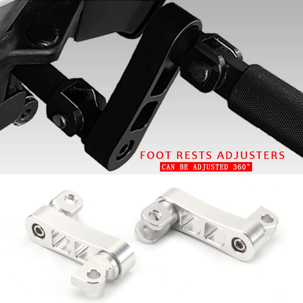 

Universal Motorcycle Accessories Black and Silver Passenger Foot Rest Footpegs Brackets For Sportster Dyna Softail Touring