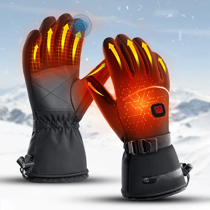 

Adjustable Temperature Rechargeable Electric Battery Winter Outdoor Heated Gloves Motorcycle Ski Riding Hunting Comfortable
