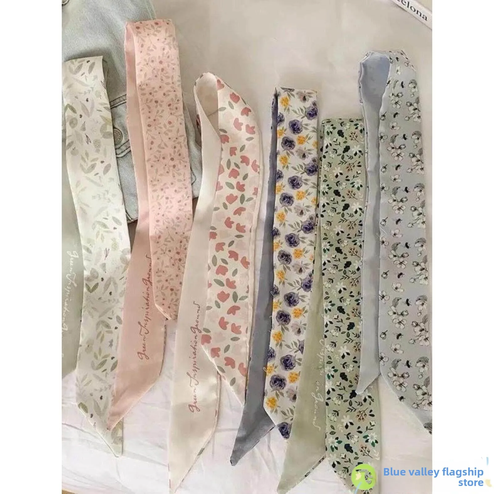 

Elegant Flower Headband Summer Fashion Accessory with Tail Drifting Silk Scarf Handbag Stylish Hair Accessory Set