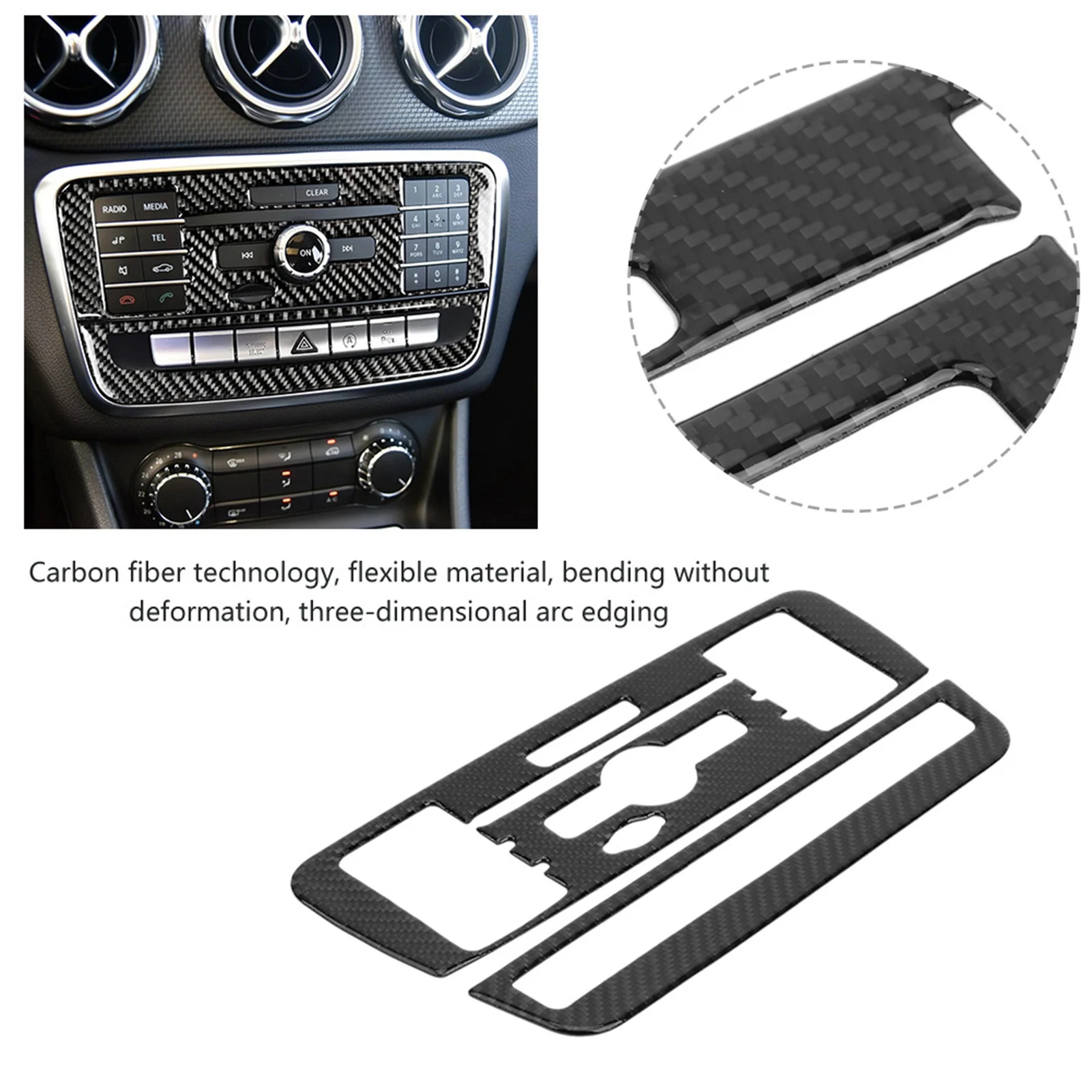 

CD Air Conditioning Panel Cover Carbon CD Air Conditioning Control Panel Cover for A Class B Class CLA GLA