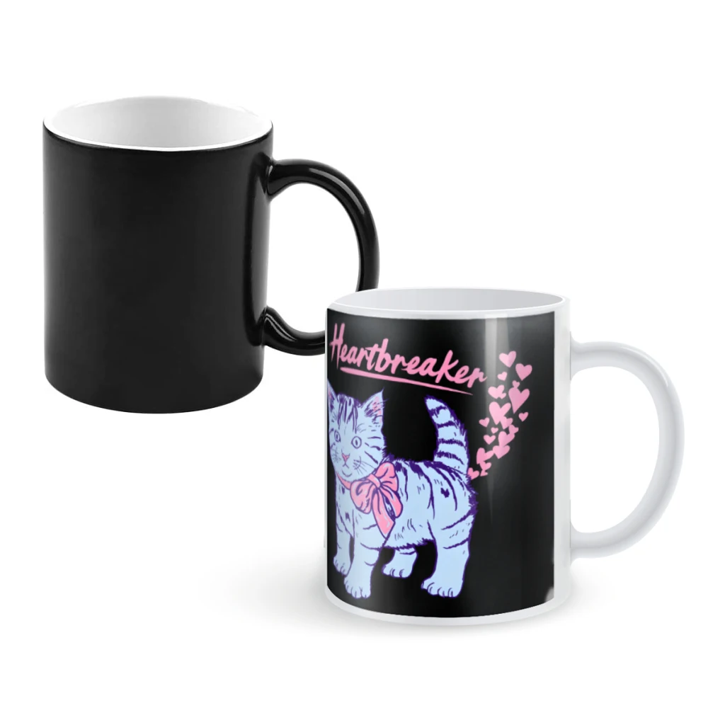 

Kitten HeartbreakerCoffee Mugs And Mug Creative Color Change Tea Cup Ceramic Milk Cups Novelty Gifts