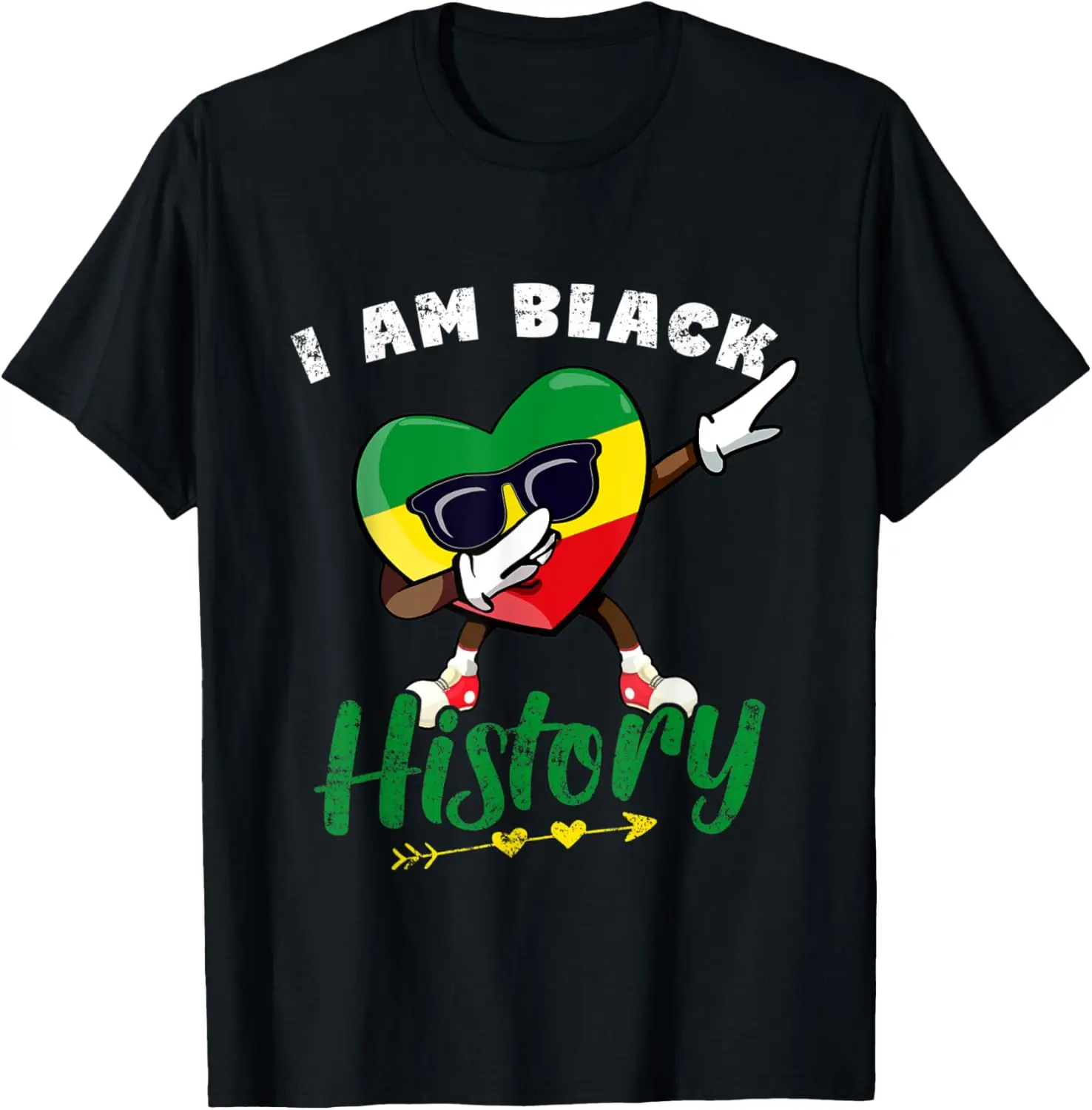 I Am Black History Shirt Dabbing Black History Men Boys T-Shirt