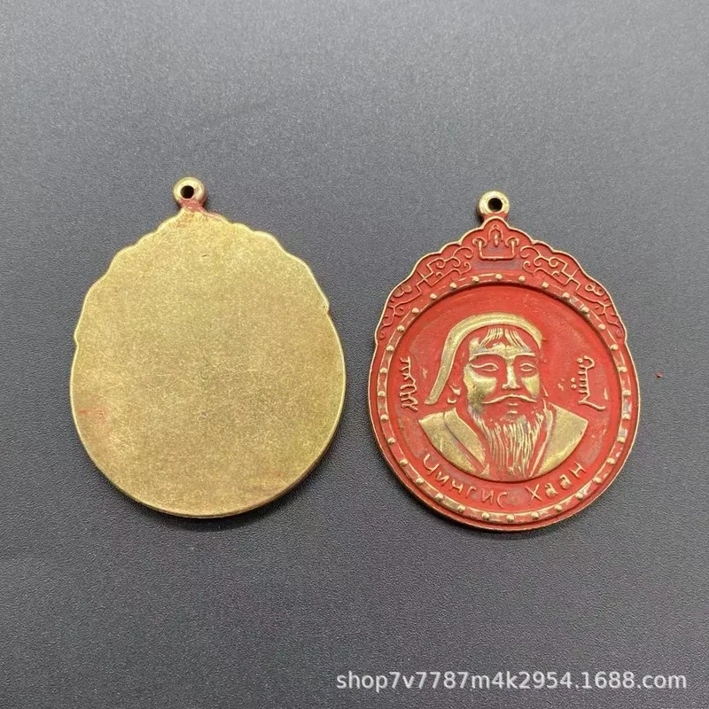 Brass crafts, cinnabar celestial master and wealth god tokens, various designs available for retail